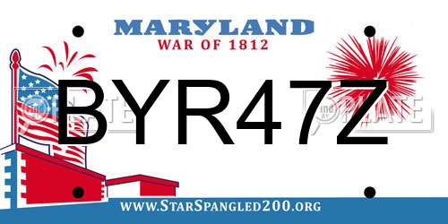 BYR47Z Maryland License Plate
