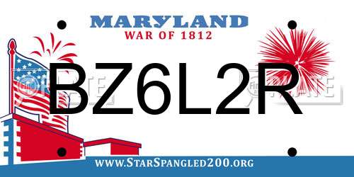 BZ6L2R Maryland License Plate
