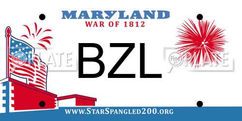 BZL Maryland License Plate