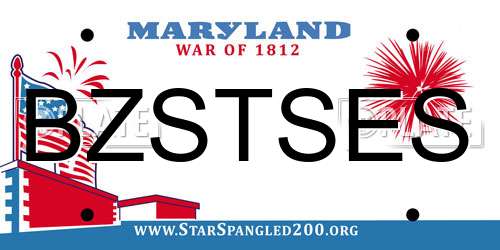 BZSTSES Maryland License Plate