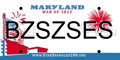 BZSZSES Maryland License Plate