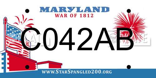 C042AB Maryland License Plate