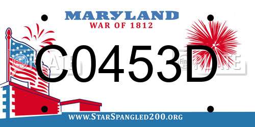 C0453D Maryland License Plate