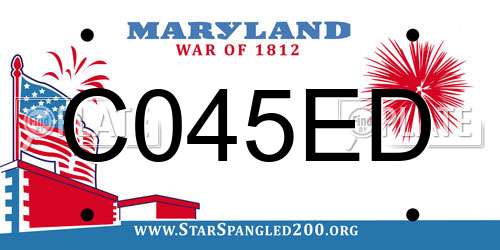C045ED Maryland License Plate