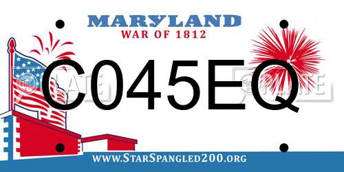 C045EQ Maryland License Plate