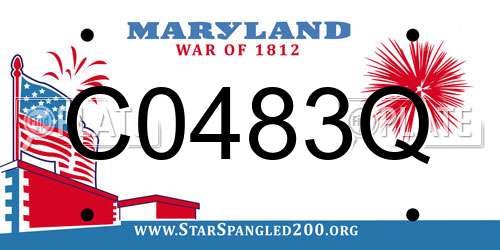 C0483Q Maryland License Plate