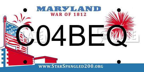 C04BEQ Maryland License Plate