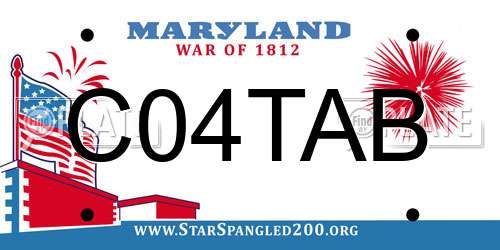 C04TAB Maryland License Plate