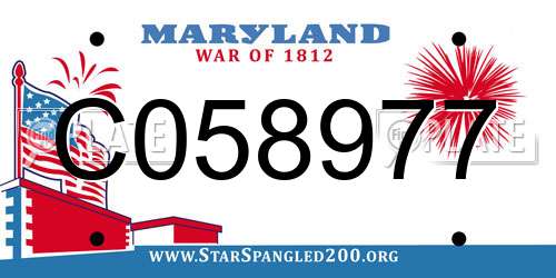 C058977 Maryland License Plate