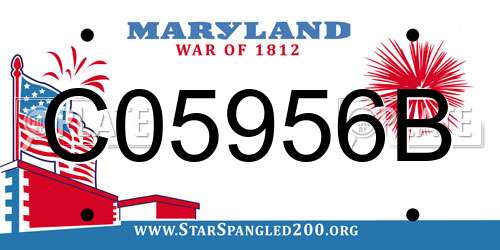 C05956B Maryland License Plate