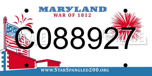 C088927 Maryland License Plate