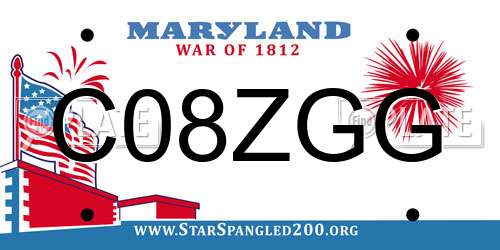 C08ZGG Maryland License Plate