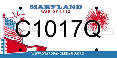 C1017Q Maryland License Plate