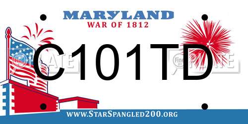 C101TD Maryland License Plate