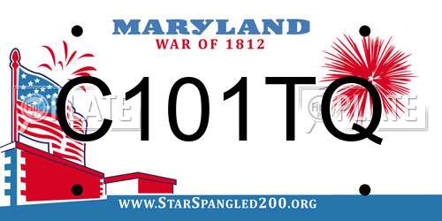 C101TQ Maryland License Plate