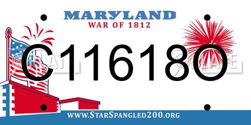 C11618O Maryland License Plate