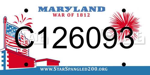 C126093 Maryland License Plate