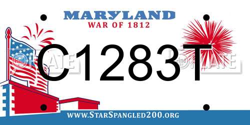 C1283T Maryland License Plate