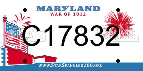 C17832 Maryland License Plate
