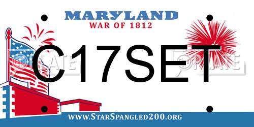 C17SET Maryland License Plate