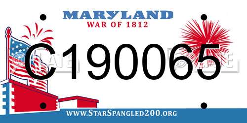 C190065 Maryland License Plate