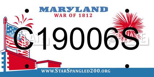 C19006S Maryland License Plate