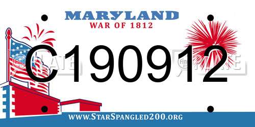 C190912 Maryland License Plate