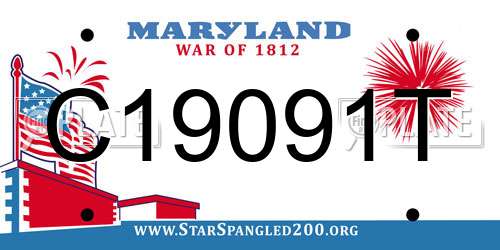 C19091T Maryland License Plate