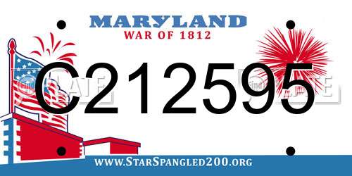 C212595 Maryland License Plate