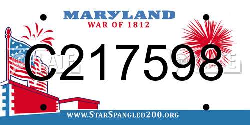 C217598 Maryland License Plate
