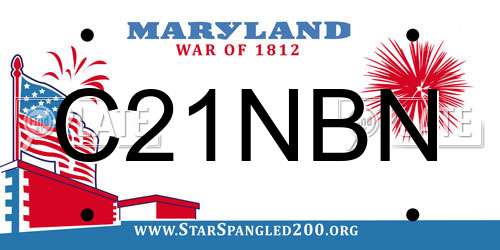 C21NBN Maryland License Plate