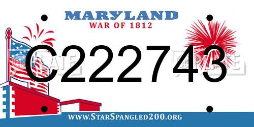 C222743 Maryland License Plate