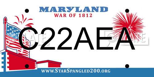 C22AEA Maryland License Plate