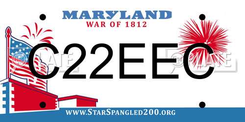 C22EEC Maryland License Plate