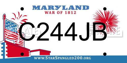 C244JB Maryland License Plate