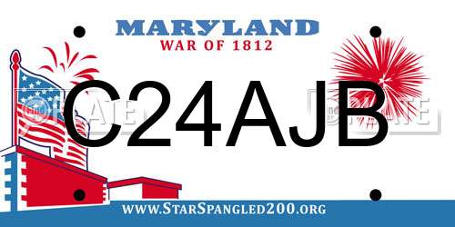 C24AJB Maryland License Plate