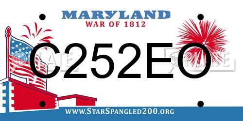 C252EO Maryland License Plate