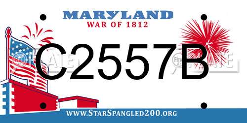 C2557B Maryland License Plate