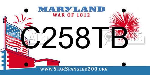 C258TB Maryland License Plate