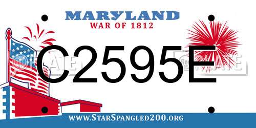 C2595E Maryland License Plate
