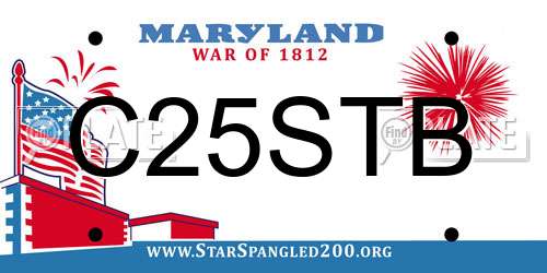 C25STB Maryland License Plate