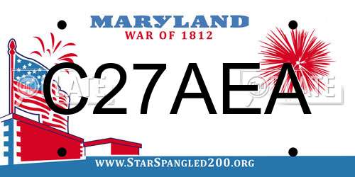C27AEA Maryland License Plate