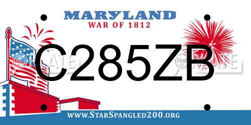 C285ZB Maryland License Plate