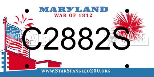 C2882S Maryland License Plate