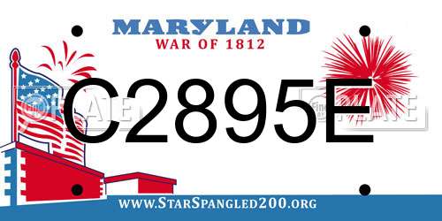 C2895E Maryland License Plate