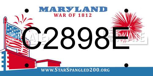 C2898E Maryland License Plate