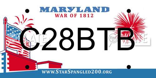 C28BTB Maryland License Plate