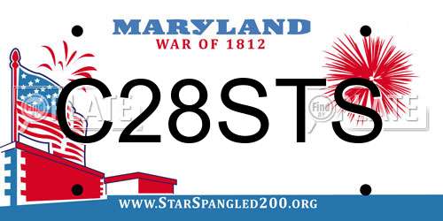 C28STS Maryland License Plate