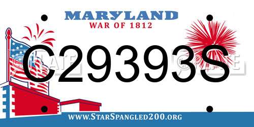 C29393S Maryland License Plate