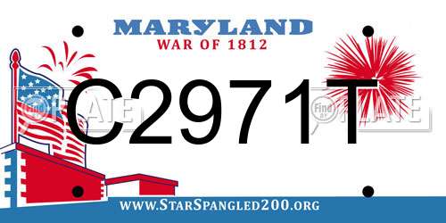 C2971T Maryland License Plate